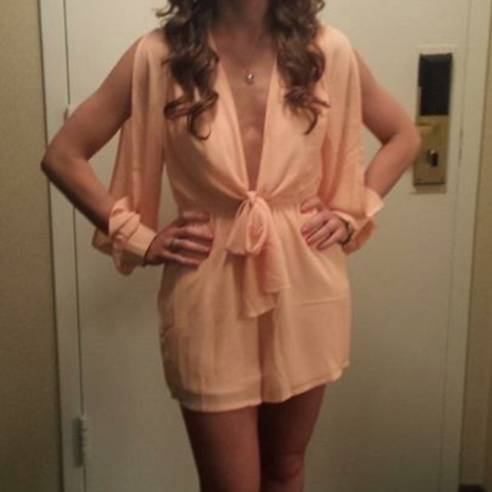 Tobi plunging neckline romper